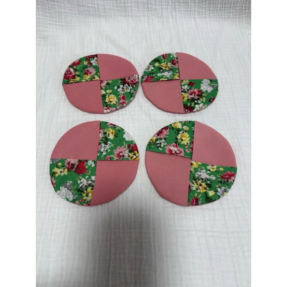 Coasters/Mug Rugs, Handmade set of 4, Spring Flowers